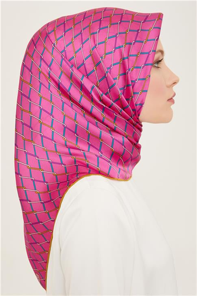 Armine Klasik Desenli Twill İpek Eşarp 24Ya9152 85 07