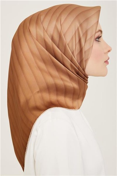 Armine Klasik Desenli Twill İpek Eşarp 24Ya9150 4 86