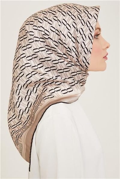 Armine Klasik Desenli Twill İpek Eşarp 24Ya9149 8 03