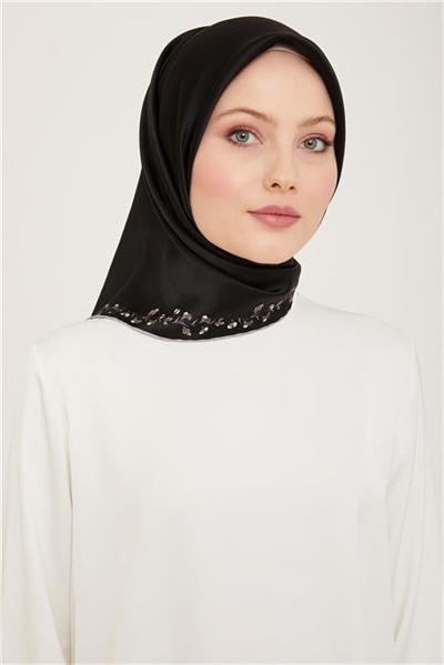 Armine Klasik Desenli Twill İpek Eşarp 24Ya9168 89 36