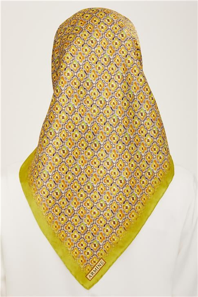 Armine Klasik Desenli Twill İpek Eşarp 24Ya9134 67 06