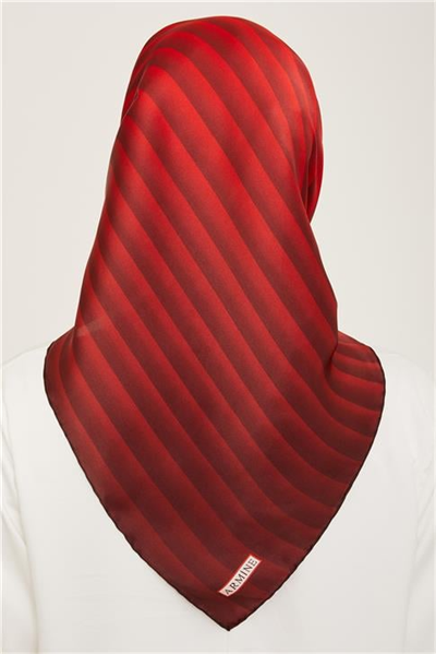 Armine Klasik Desenli Twill İpek Eşarp 24Ya9150 4 32