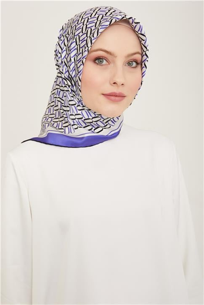 Armine Klasik Desenli Twill İpek Eşarp 24Ya9149 8 38
