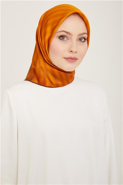 Armine Klasik Desenli Twill İpek Eşarp 24Ya9150 4 09