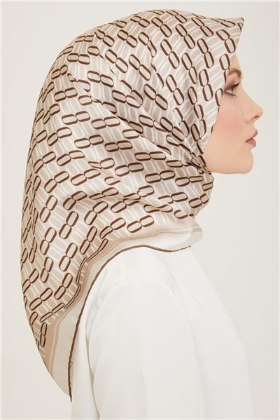 Armine Klasik Desenli Twill İpek Eşarp 24Ya9149 8 36