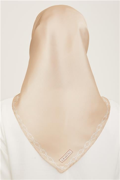 Armine Klasik Desenli Twill İpek Eşarp 24Ya9154 53 02