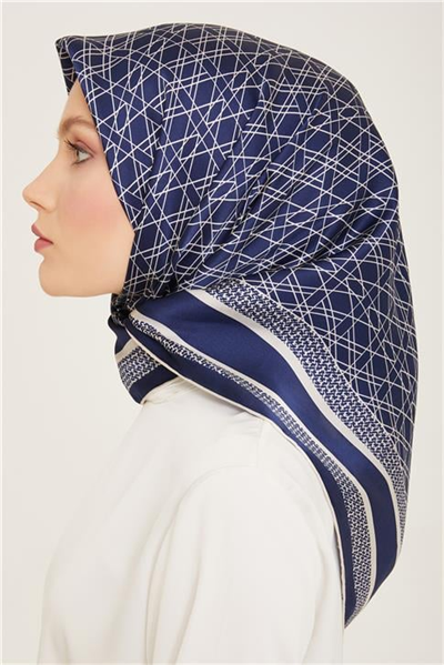Armine Klasik Desenli Twill İpek Eşarp 24Ya9167 2 03