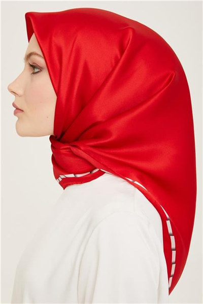 Armine Klasik Desenli Twill İpek Eşarp 24Ya9165 31 55