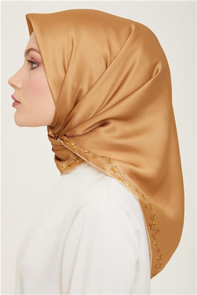 Armine Klasik Desenli Twill İpek Eşarp 24Ya9168 89 52