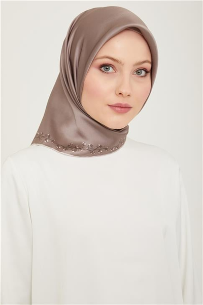 Armine Klasik Desenli Twill İpek Eşarp 24Ya9168 89 33