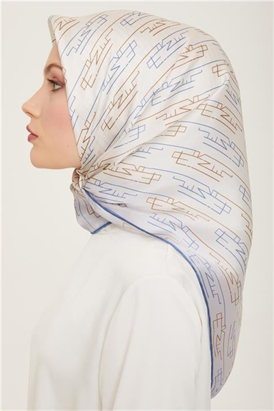 Armine Klasik Desenli Twill İpek Eşarp 24Ya9142 53 04