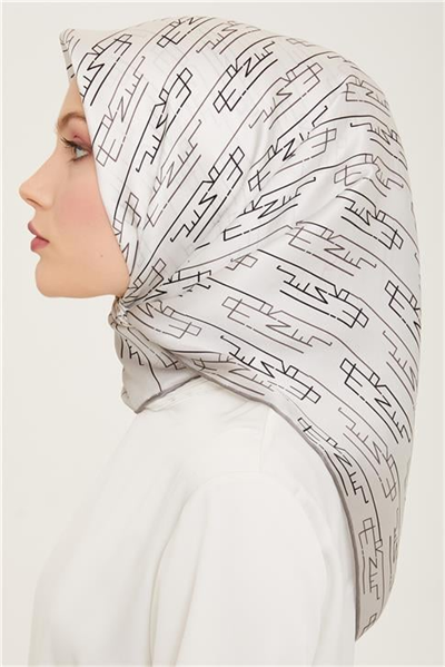 Armine Klasik Desenli Twill İpek Eşarp 24Ya9142 53 01