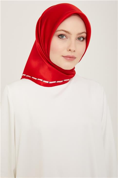 Armine Klasik Desenli Twill İpek Eşarp 24Ya9165 31 55