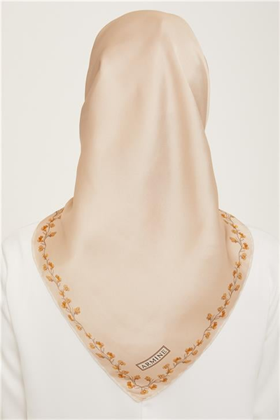 Armine Klasik Desenli Twill İpek Eşarp 24Ya9168 89 80