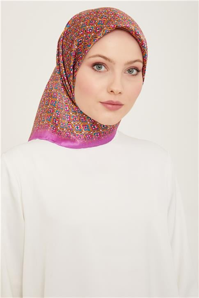 Armine Klasik Desenli Twill İpek Eşarp 24Ya9134 67 03