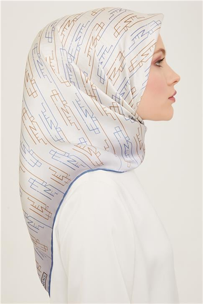 Armine Klasik Desenli Twill İpek Eşarp 24Ya9142 53 04