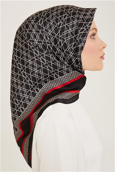 Armine Klasik Desenli Twill İpek Eşarp 24Ya9167 2 32