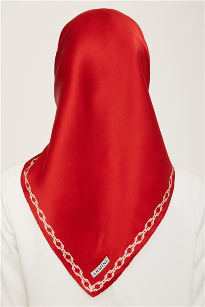 Armine Klasik Desenli Twill İpek Eşarp 24Ya9154 53 33