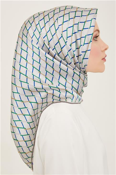 Armine Klasik Desenli Twill İpek Eşarp 24Ya9152 85 33