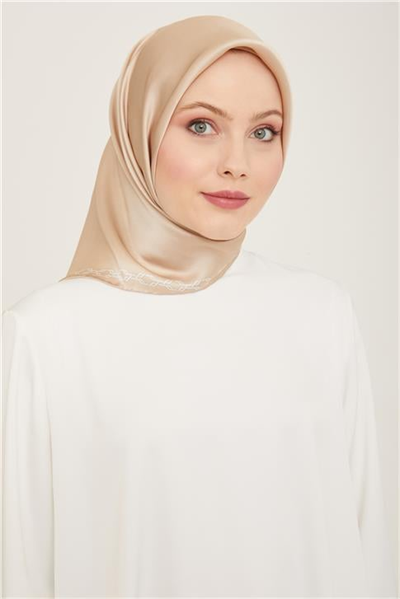 Armine Klasik Desenli Twill İpek Eşarp 24Ya9154 53 02