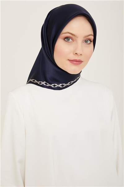 Armine Klasik Desenli Twill İpek Eşarp 24Ya9154 53 04
