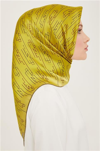 Armine Klasik Desenli Twill İpek Eşarp 24Ya9142 53 53