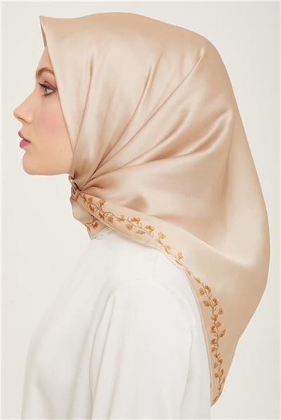 Armine Klasik Desenli Twill İpek Eşarp 24Ya9168 89 80