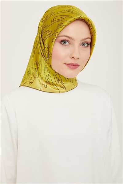 Armine Klasik Desenli Twill İpek Eşarp 24Ya9142 53 53