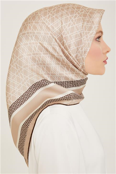 Armine Klasik Desenli Twill İpek Eşarp 24Ya9167 2 83