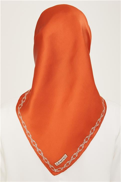 Armine Klasik Desenli Twill İpek Eşarp 24Ya9154 53 05