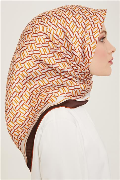 Armine Klasik Desenli Twill İpek Eşarp 24Ya9149 8 53