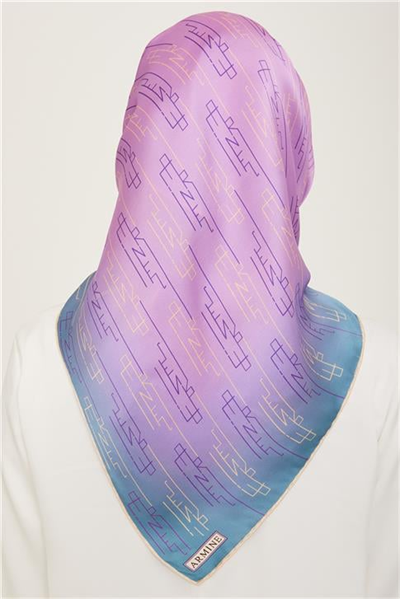 Armine Klasik Desenli Twill İpek Eşarp 24Ya9142 53 82