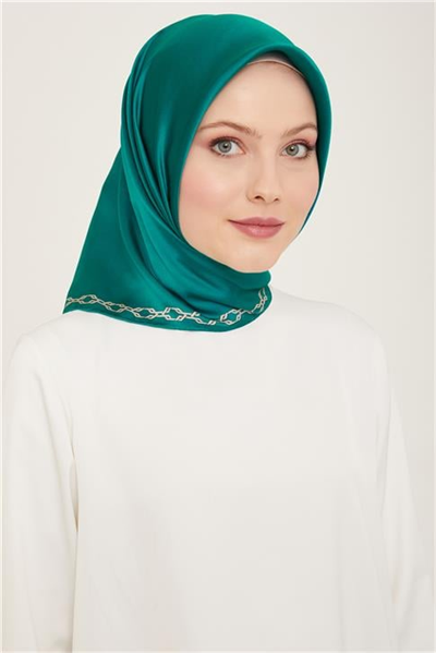 Armine Klasik Desenli Twill İpek Eşarp 24Ya9154 53 82