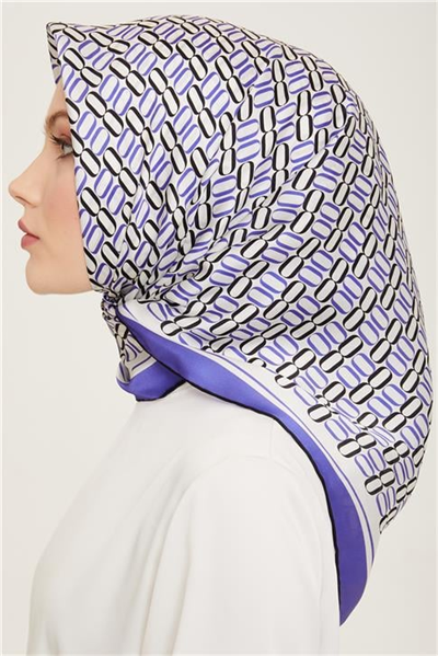 Armine Klasik Desenli Twill İpek Eşarp 24Ya9149 8 38