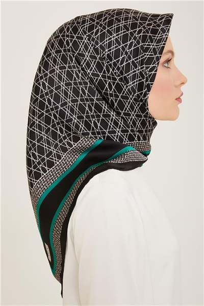 Armine Klasik Desenli Twill İpek Eşarp 24Ya9167 2 35