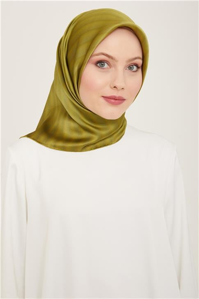 Armine Klasik Desenli Twill İpek Eşarp 24Ya9150 4 81