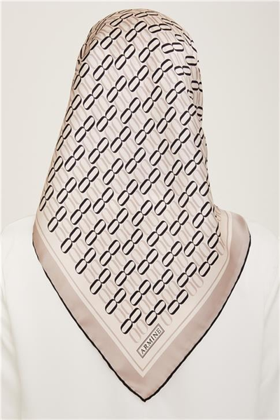 Armine Klasik Desenli Twill İpek Eşarp 24Ya9149 8 03