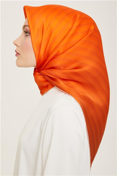 Armine Klasik Desenli Twill İpek Eşarp 24Ya9150 4 82