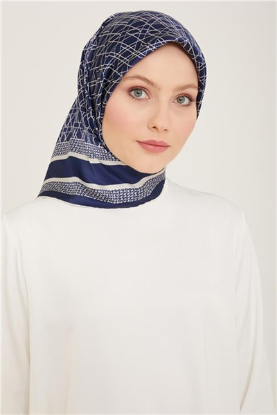 Armine Klasik Desenli Twill İpek Eşarp 24Ya9167 2 03