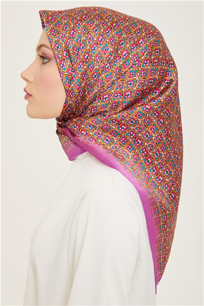 Armine Klasik Desenli Twill İpek Eşarp 24Ya9134 67 03