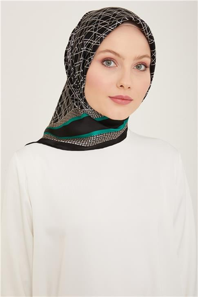 Armine Klasik Desenli Twill İpek Eşarp 24Ya9167 2 35