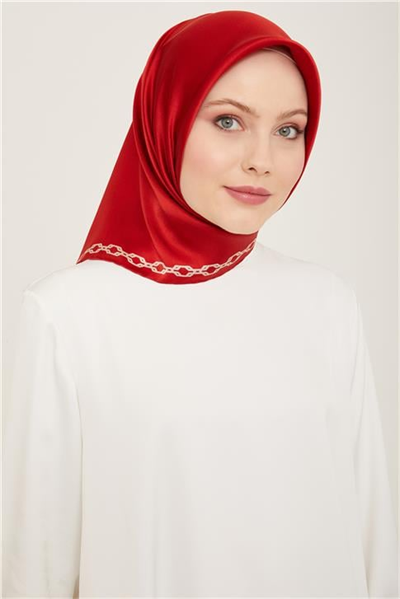 Armine Klasik Desenli Twill İpek Eşarp 24Ya9154 53 33