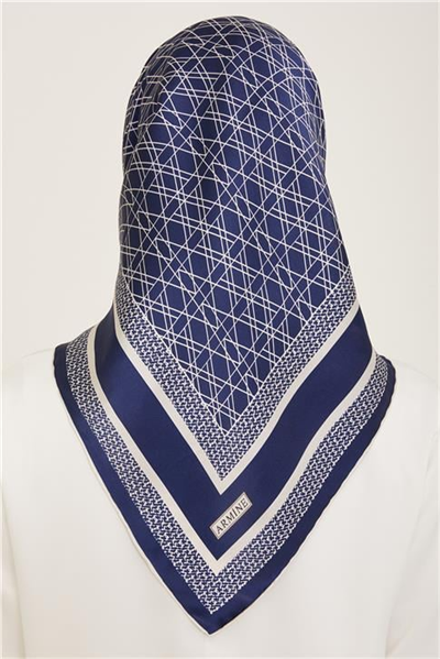 Armine Klasik Desenli Twill İpek Eşarp 24Ya9167 2 03