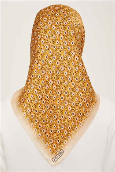 Armine Klasik Desenli Twill İpek Eşarp 24Ya9134 67 05
