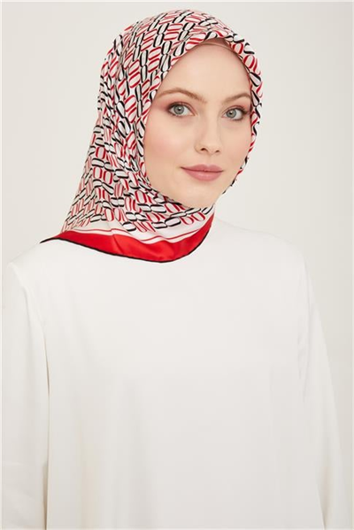 Armine Klasik Desenli Twill İpek Eşarp 24Ya9149 8 31