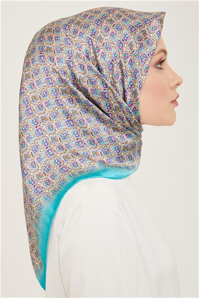 Armine Klasik Desenli Twill İpek Eşarp 24Ya9134 67 36