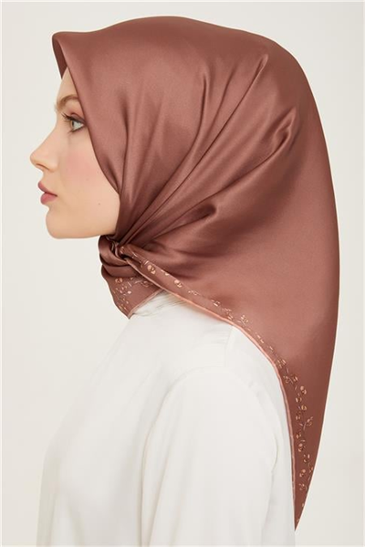 Armine Klasik Desenli Twill İpek Eşarp 24Ya9168 89 51