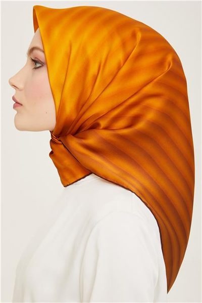 Armine Klasik Desenli Twill İpek Eşarp 24Ya9150 4 09