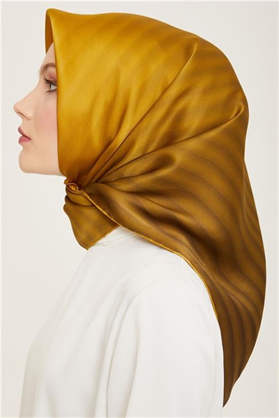 Armine Klasik Desenli Twill İpek Eşarp 24Ya9150 4 52