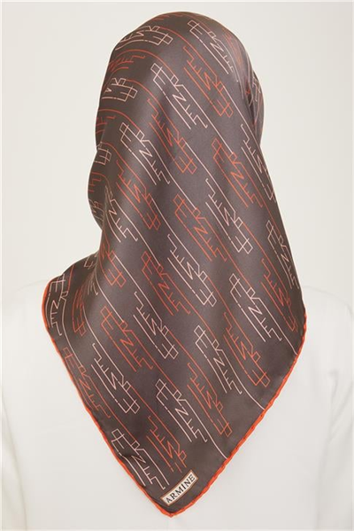 Armine Klasik Desenli Twill İpek Eşarp 24Ya9142 53 50